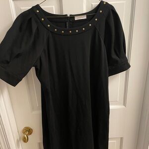 Calvin Klein Work Dress - Black w/ gold grommets